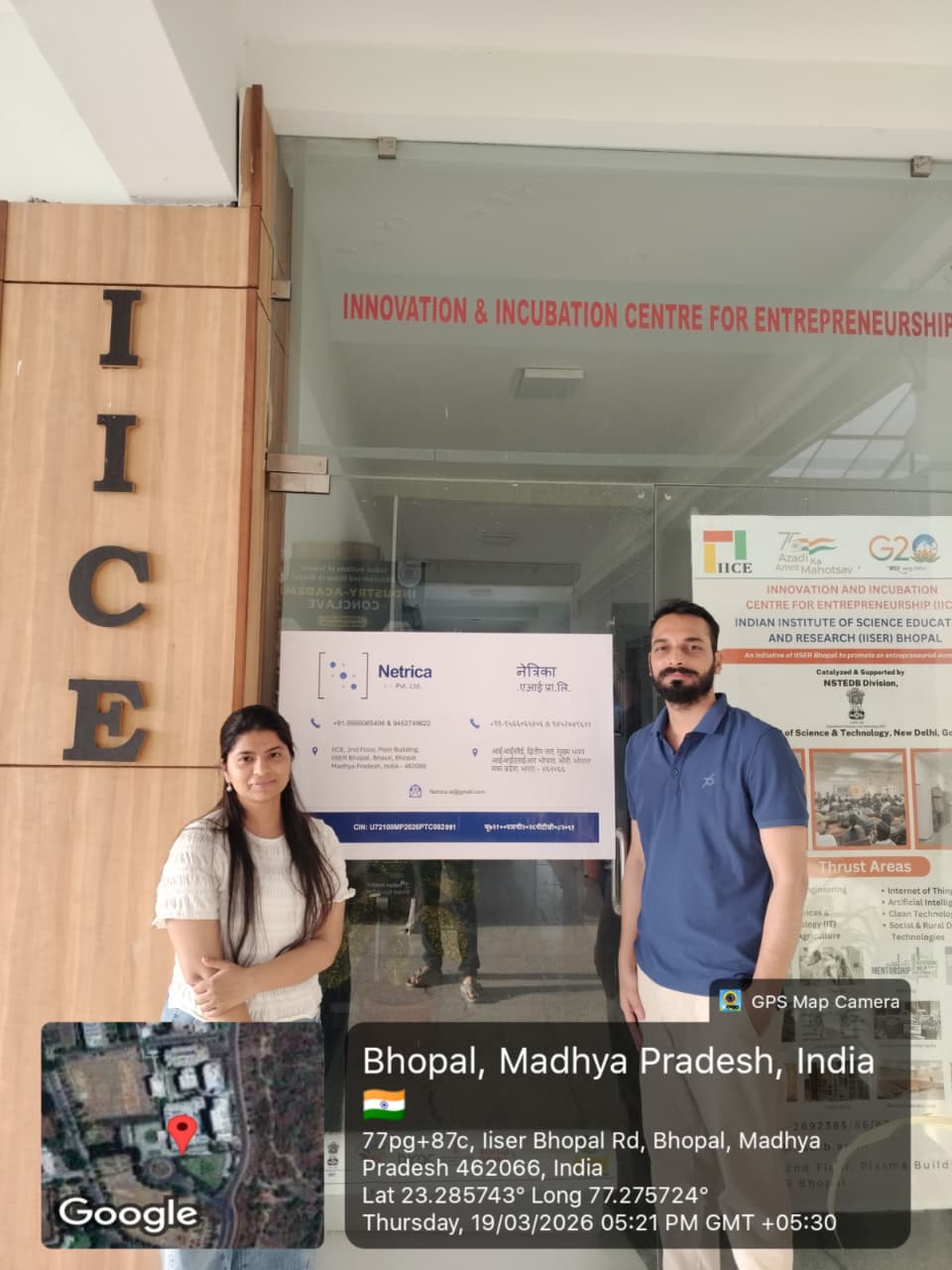 Netrica.AI co-founders at IISER Bhopal